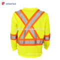 High quality fashion new 100% polyester breathable mens reflective safety T-shirt